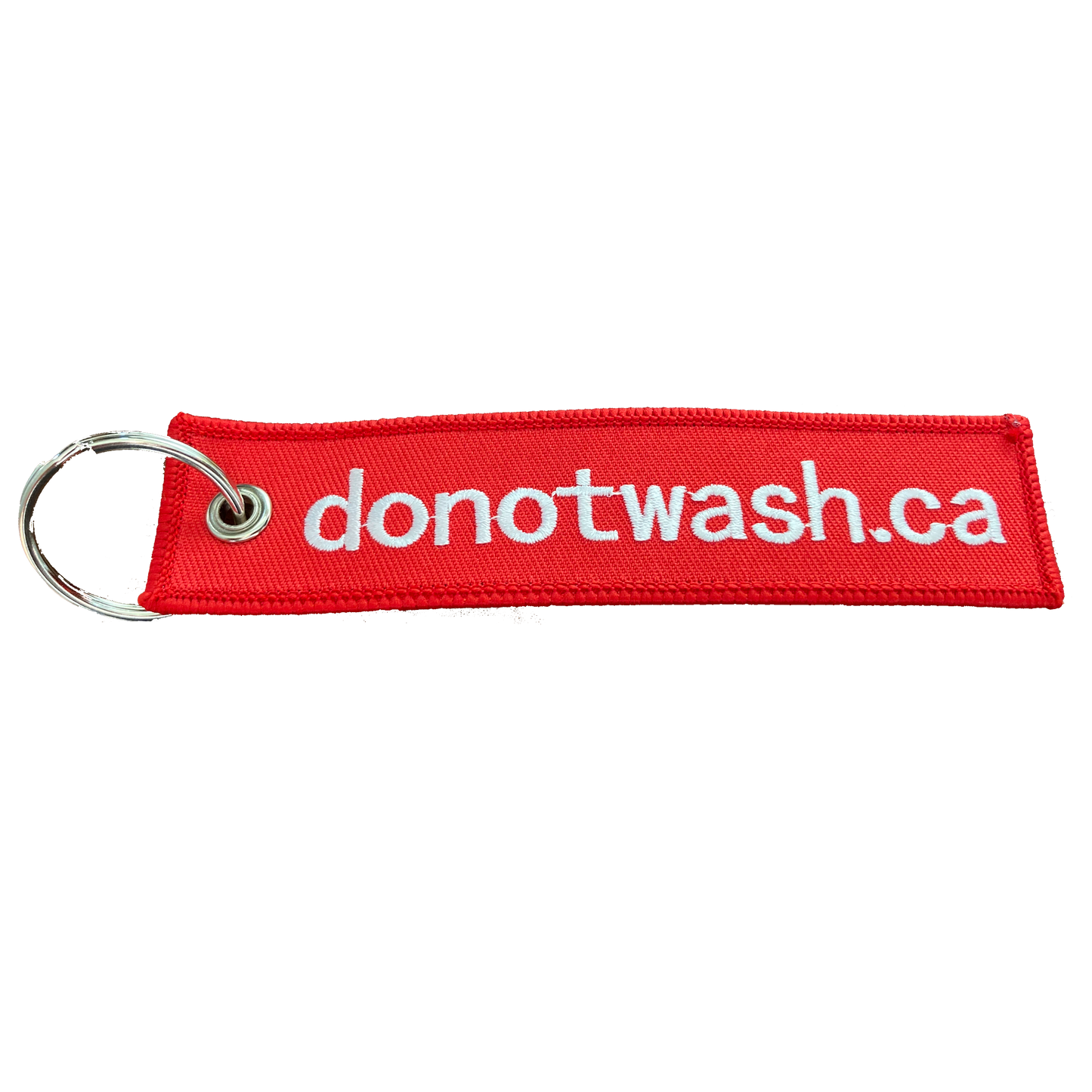 DO NOT WASH Embroidered Keytag